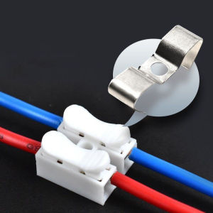 50pcs Push Quick Wire Cable ConnectorWhite Wiring TerminalSpring Loaded Electrical Connectors for Home Lighting Appliances & Automotive Wiring