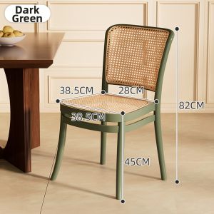 ZHUSHANXIA | Wicker Retro Dining Chair