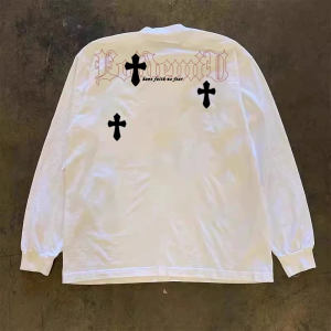 Long Sleeve 310 Pure Cotton Double Thread Womens T-shirt Mens Casual Fashion Cotton Sweatshirt Youth Popular Animal Print