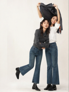 HIPPIE MISS | Petite Bohemian High Waist 9/10 Length Flare Jeans