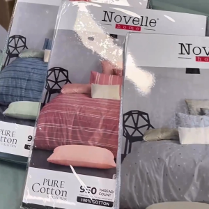 Jean Perry - Novelle Pure Cotton Fitted Bedsheet Set - 100% Cotton 950TC Soft Luxury Bedding (No Quilt Cover / Comforter)