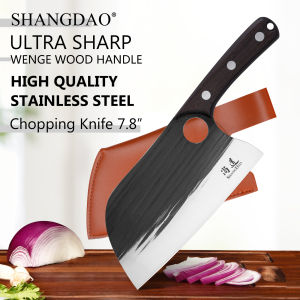 SHANGDAO High Quality Stainless Steel 7.8" Meat Cleaver Knife Butcher Knife for Meat Cutting Forged Blade with Wood Handle
