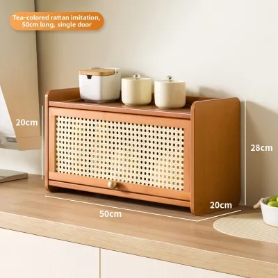 Japanese Real Wood Table Storage Cabinet