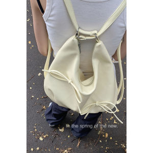 New 2024 Summer Korean Trend Girls Butterfly Knot Double Shoulder Bag Large Capacity Casual Commuter Bag with Zipper Closing