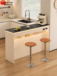 QIANGXIANG | Luxurious Home Bar Counter Partition Cabinet Island Counter Long Table