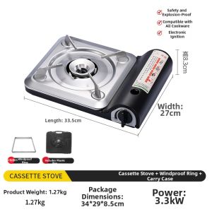 LINSI | Portable Gas Camping Stove Ultra-Thin