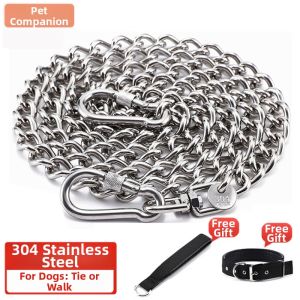 WanChongQianBan | Stainless Steel Dog Leash for Medium and Large Dogs