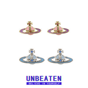 Unbeaten Zirconia Planet ต่างหูผู้หญิง Retro การออกแบบที่มีสีสัน High-End Elegance และ Chic สไตล์ Silver Gold Plated เครื่องประดับ