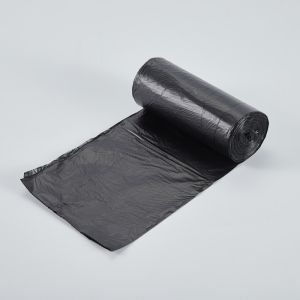 Túi Rác Nhựa Dày Dùng Một Lần Cho Văn Phòng Gia Đình Nhà Bếp Miệng Phẳng Màu Đen Túi Rác Tròn Dùng Một Lần Dày Đặc