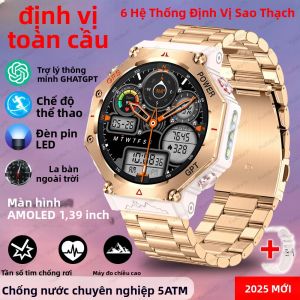 ChatGPT AI Assistant Đồng Hồ Thông Minh 5ATM Chống Nước GPS Bộ Định Vị Thể Thao Quân Sự Hai Băng Tần GNSS Dành Cho Nam Và Nữ