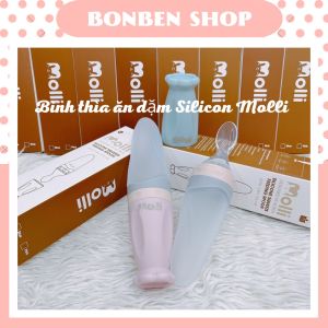 Bình thìa ăn dặm Silicon Molli cao cấp cho bé tập ăn dặm dung tích 90ml - Lazada