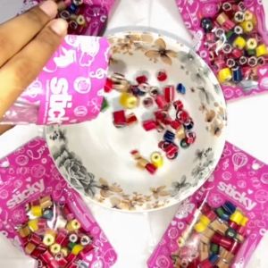 Packet 70g Sticky Candy Halal Cartoon Mario & Pokemon Edition Sweet Sour Flavour Trial Pack Sticky Candy Handmade 100% Halal with Free Gift