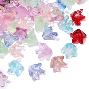 10x13 mét 20 cái/túi màu Glass Lily hạt cho DIY làm trang sức thời trang phụ kiện
