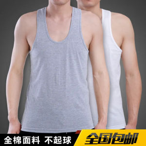 Pure Cotton Men Camisole Summer Plus Size Loose White Hurdle Underwear Sweat Shirt Cotton Intimates Dad Wear