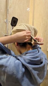 Premium Handuk Kepala Rambut Wanita Keramas Microfiber - Bath Hair Wrap Magic Towel Export Quality Daya Serap Tinggi Pengering Rambut 400GSM ( 65x25 cm )