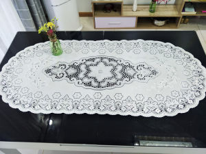 European Style PVC Tablecloth Gold Printing Tea Table Dining Table Mat Rectangular Silver Table Pad Washable Home Textile