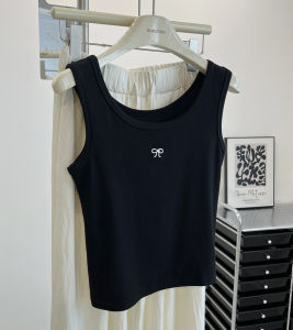 หลากหลาย เรียบง่าย น้ําแข็ง ผ้าไหม เกลียว เสื้อกั๊ก ฤดูร้อน สั้นบาง แขนกุด สลิมฟิต ด้านบน ผู้หญิง แฟชั่น ลำลอง สวมชุดชั้นในแจ๊กเก็ต