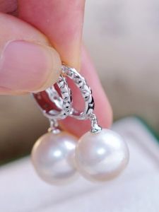 ต่างหูเงินแท้ S925 พร้อมรูเปล่า ต่างหูแบบเปล่า ทองคำ เงิน สีทอง สีเงิน พร้อมลูกปัดกลมขนาด 9-13 มม. อุปกรณ์ทำเครื่องประดับ DIY