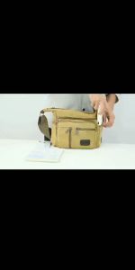 A1 SHOP กระเป๋าสะพายผ้าแคนวาส กระเป๋าสะพายหลัง กระเป๋าสะพายหลายชั้น กระเป๋าเป้ส สำหรับธุรกิจ และสายสะพายไหล่ สามารถปรับความยาวได้