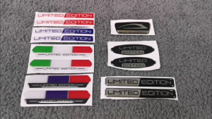 Black Limited Edition Emblem 3D Logo Epoxy Resin Sticker For Motorcycle Decals