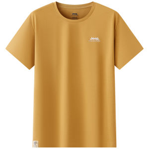 Jeep | Jeep Outdoor Breathable Round Neck T-Shirt Mens Casual Short Sleeve Comfortable Skin-Friendly Summer Cotton Top