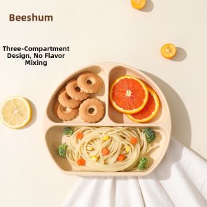 Beeshum | Baby Childrens Partitioned Dining Plate Suction Function