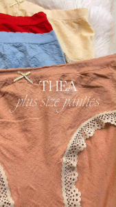 Panties Women PLUS SIZE (#90kg -150kg) Soft Cotton French Lace Shaping Panties Briefs Ladies (THEA 048)