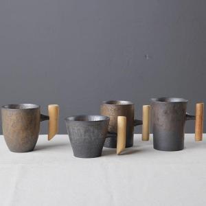 Japanese Style Wooden Handle Ceramic Mug