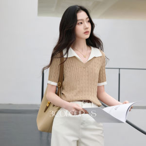 3COLOUR·S | Vintage Style Cable Knit Polo Neck Sweater
