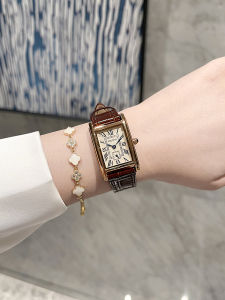 Retro Square Brown Ladies Watch Waterproof Luxury Sensation Quartz Movement Steel Case Gift for Girlfriend Domestic Brand