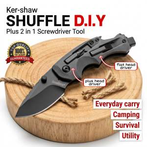 Ker-shaw Shuffle D.I.Y. Multipurpose Knife Outdoor Camping Survival Utility Multitool