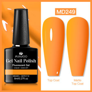 MSRUIOO 8ml Fluorescent Nail Gel Polish Neon Colorful Nail Supplies Venris for Spring Summer Nails Long Lasting Soak Off UV Gel