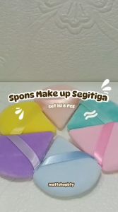 MSB Set Spons Makeup Segitiga Premium Multifungsi Isi 6pcs - Paket Multi-Pak Warna-Warni