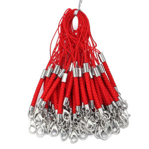 10pcs 9cm Keychain Rope Braided Lanyard Strap Cord With Lobster Clasps Cellphone Hook DIY Pendant Keyring Bag Accessories