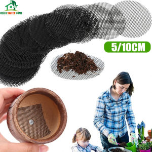 Flower Pot Hole Mesh Pad Round Drainage Hole Screens Gasket Fiberglass Mesh Prevent Soil Loss Breathable Drainage Bottom Mats