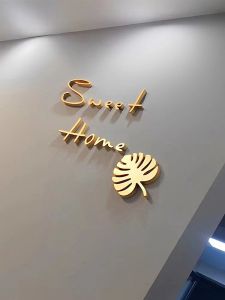 3D Acrylic Wall Stickers Alphabet Letters Modern Simple Style Living Room Bedroom TV Background Wall Decorations Home Improvement