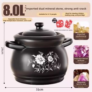 MENGCHUANG | Stovetop Ceramic Pot for Gas Stove Heat Resistant Non-cracking