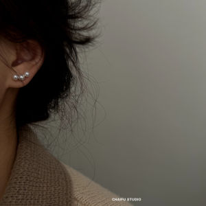Chai Fu Studio/E746 Ins Exquisite Small and Versatile Pearl Design Work Clothing Stud Earrings
