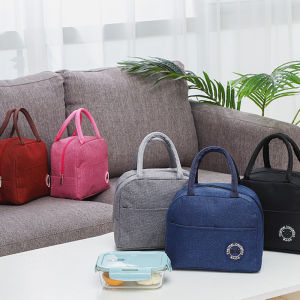 Lunch Bag Portable Bento Bag Waterproof Thermal Insulation Lunch Box Bag Aluminum Foil Layers Fashion School Picnic Tote