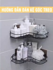 Kệ Góc Nhà Tắm Dán Tường Kệ Tam Giác Nhà Bếp Dán Tường Siêu Dính Chịu Lực Tốt
