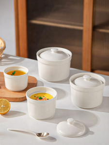 Yomerto | Home-use Covered Stewing Pot for Birds Nest and Egg Pudding