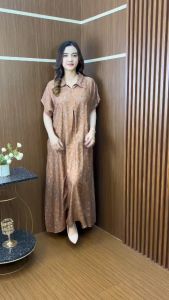 ANJANI DRESS HOMEDRESS DAILY BAJU DRESS HARIAN RAYON PREMIUM MOTIF TIDAK NERAWANG JUMBO XXL 50-90KG