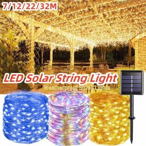 Keranixy 300LED Solar String Light for Garden Waterproof Outdoor Christmas Fairy Light String with 8 Modes