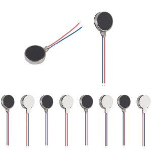 10Pcs DC 3V Mini Vibration Motor 12000rpm Flat Coin Button-Type Micro DC Vibrating Motor for Mobile Cell Phone Pager Tablet