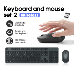 Xiaomi Wireless Keyborad Mouse Set 2 2.4GHz Wireless Connection 104 Keys Multimedia Full-size Keyboard 45g Lightweight Mouse小米无线键盘鼠标