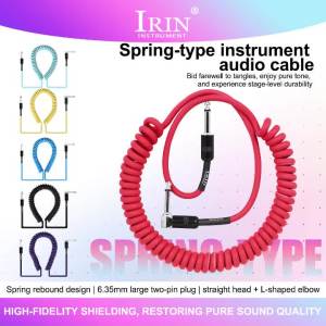 IRIN | IRIN Guitar Connecting Wire PE Noise Reduction 3m Zinc Alloy Spring Wire Connecting Wire Suitable for Electric Guitar and Bass