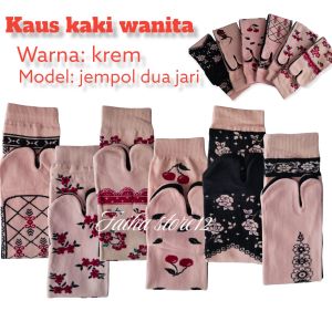3 PASANG jempol motif ukir/kaos kaki jempol hena/kaos kaki jempol wanita panjang sebetis/kaos kaki model dua jari