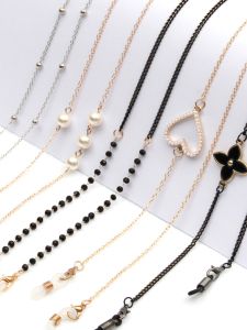 Anti-Slip Glasses Chain Necklace Vintage Lolita Popular Mens Sunglasses Chain Strap Fashionable Alloy Jewelry Accessory