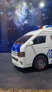 Mainan Mobil Remot Kontrol RC Van Polisi Toyota Hiace Buka Pintu Asep