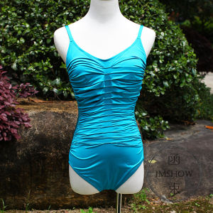 Slimming Professional Womens Two-Piece Swimsuit Pure Color Folded Triangle Monokini Backless Competition Swimsuit Multi-Color